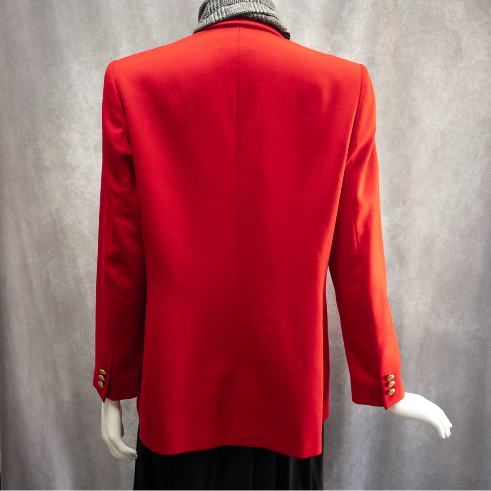 Vintage Pendleton Red 100% Virgin Wool Double Breasted Blazer Jacket, size 12 - Picture 3 of 9